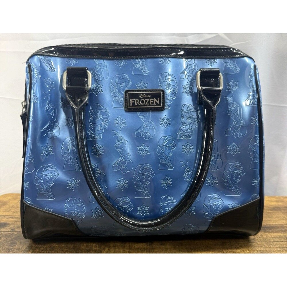 Loungefly Disney Frozen Debossed Allover Print Blue Satchel